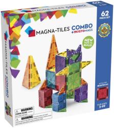 Magna-Tiles Combo + microMAGS, set magnetic 62 piese Jucarii de constructii magnetice