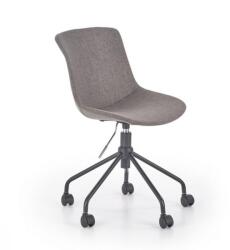 HM Scaun birou copii HM Doblo, ergonomic, roti pivotante, cadru cromat, stofa, inaltime ajustabila, 100 kg, gri (00002650)