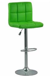 XACT Scaun de bar cu spatar ABS 191, cadru cromat, piele ecologica, inaltime reglabila, suport picioare, 100 kg (00000837-358)