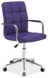 HM Scaun birou ergonomic, HM Gonzo 2, cadru cromat, tapiterie piele ecologica, mecanism de balans, roti pivotante, 90 kg, mov (00001778-4756)