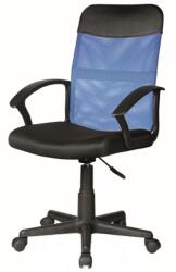 SIGNAL MEBLE Scaun birou SL Q702, mesh, inaltime reglabila, mecanism de balans, roti pivontante, ergonomic, suport lombar, Albastru Negru (00003260)