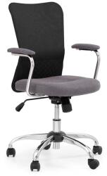 HM Scaun birou copii HM Andy, roti pivotante, mecanism balans, inaltime ajustabila, stofa piele ecologica, cu brate, 102 kg, negru (00003096)