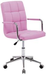 SL Scaun birou pentru copii SL Q022, Ergonomic, Piele ecologica, Inaltime ajustabila, Roti pivotante, 90 Kg, roz (00002162)