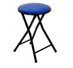 UNIC Taburet pliant Maroc, cadru metalic, piele ecologica, 80 kg, multicolor (00000587-146)