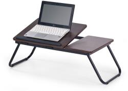 HM Masa laptop plianta HM B19, unghi de inclinare ajustabil, MDF, nuc inchis (00002754)