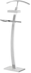 HM Portmantou suport haine HM WU13, lemn, baza metalica cromata, 117 cm, alb (00002506)