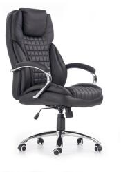 HM Scaun directorial HM King, ergonomic, piele ecologica, robust, mecanism de balans, cadru metalic cromat, inaltime reglabila, 120 kg, negru (00002688)
