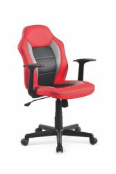 HM Scaun birou pentru copii HM Nemo, Ergonomic, Cadru Polipropilena, Piele ecologica cu insertii de Mesh, Inaltime ajustabila, Mecanism balansare, 110 Kg, Rosu Negru (00002388)