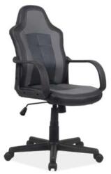 SL Scaun birou copii SL Cruz, piele ecologica, cadru polipropilena, rotire 360 , pivotant, 80 kg, negru gri (00003396)