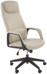 Halmar Scaun directorial HM Razor, piele ecologica, mecanism multiblock, tetiera integrata, 120 kg, bej (00004151)