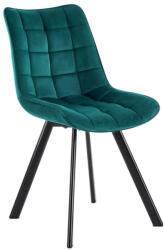 HM Scaun de living si bucatarie cu cadru metalic, HM K332, ergonomic, stofa velvet, 84x46x61 cm, 100 Kg, Turcoaz (00004096)