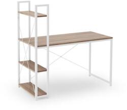 HM Birou cu rafturi HM Narvik B1, industrial, cadru metalic, PAL melaminat, 120x64x120 cm, stejar sonoma - alb (00003534)
