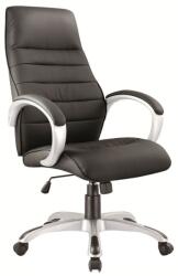 SL Scaun directorial SL Q046, Cadru Polipropilena, Piele ecologica, Inaltime reglabila, Mecanism de balansare, 100 Kg, Negru (00002179)