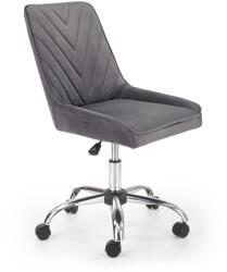 HM Scaun birou copii HM Rico, ergonomic, stofa tip catifea, cadru polipropilena, 100 kg, gri (00003507)