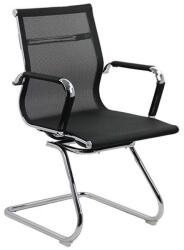 Chairs ON Scaun vizitator OFF 804, ergonomic, mesh, cadru cromat, 110 kg, negru (00001357)