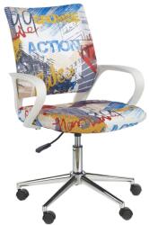 HM Scaun birou copii HM Ibis Freestyle, Ergonomic, Cadru Metal, Stofa, Inaltime ajustabila, Manere polipropilena, 100 Kg, Multicolor (00002235)