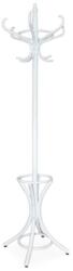 HM Cuier pom lemn curbat HM W30, cu 12 agatatori, suport umbrela, alb (00002422)