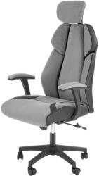 HM Scaun directorial HM Chrono, suport lombar, mecanism de balans, tetiera reglabila, piele ecologica stofa, 120 kg, gri negru (00003916)
