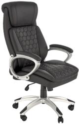 HM Scaun directorial HM Thomas, piele ecologica, mecanism de balansare, cadru polipropilena, 100 kg, negru (00004008)