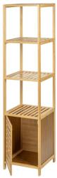 KALENDA Etajera depozitare KL270, cu 3 rafturi, usa, lemn, multifunctional, natur (00004115) Raft