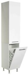 BD Dulap baie tip coloana GN0161, Pal Melaminat, 3 rafturi, cos rufe, alb (00003831)