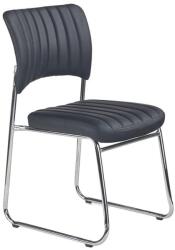 Halmar Scaun vizitator HM Rapid, Cadru Cromat, Piele ecologica, 83x43x58 cm, Sarcina max 120 Kg, Negru (00001967)