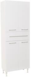 BD Dulap baie tip coloana GN0051, MDF, 4 rafturi, 4 usi, sertar, picioare reglabile, 60x31.6x166 cm (00004234)