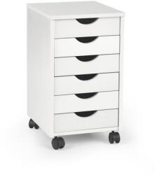 HM Dulapior rulant HM Simon 2, cu sertare, cu roti, front MDF, alb (00001901) Dulap arhivare