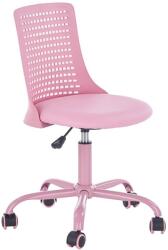 HM Scaun birou copii din polipropilena HM Pure, piele ecologica, baza vopsita, inaltime reglabila, rotire 360 , 80 kg, roz (00003244)