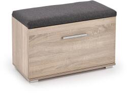 HM Dulap pentru pantofi tip bancheta HM Lima ST2, Pal melaminat, stofa, capacitate 6 perechi, stejar sonoma (00002846) Pantofar