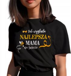  Anyák napi ajándék póló Anya 100% Pamut jó minőség L (KOSZULKA JHK || CZARNY - L - K680)