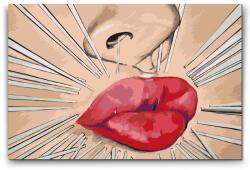  Festés számok szerint - Ajkak Méret: 40x60cm, Keretezés: Műanyagtáblával