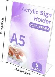 Állvány Árhoz, Leíráshoz, A5-ÖS Laphoz, Álló, Plexiből, 1 db