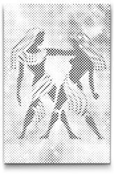  PontPöttyöző - Csillagjegy - Ikrek Méret: 20x30cm, Keretezés: Kartonlemezen, Szín: Piros