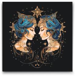  Festés számok szerint - Ikrek Méret: 50x50cm, Keretezés: Műanyagtáblával