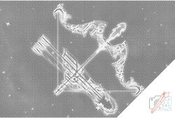  PontPöttyöző - Nyilas Méret: 40x60cm, Keretezés: Keret nélkül (csak a vászon), Szín: Piros