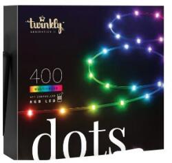 Twinkly Dots Smart Led 400 Rgb (többszínű), 20 m, fekete kábel|Twinkl (TWD400STP-BEU)