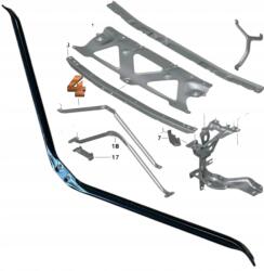 Mertt V-konzol V-ka erősítés Bmw 5 G30 G11 G14 F91 G32 7409749