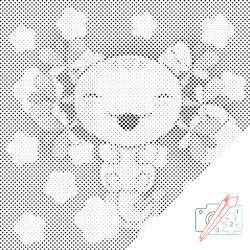  PontPöttyöző - Axolotl Méret: 50x50cm, Keretezés: Műanyagtáblával, Szín: Fekete