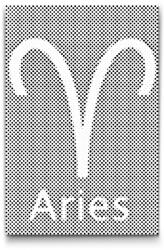  PontPöttyöző - Csillagjegy - Kos Méret: 20x30cm, Keretezés: Műanyagtáblával, Szín: Fekete