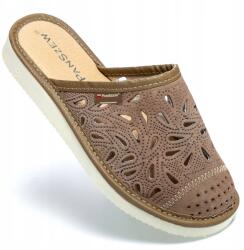 PanSzew Női Bőr Papucs Topánka Hegyi Stílusú Otthoni Lábbelik 36-41 PanSzew (Kapcie Damskie Skórzane Pantofle Góralskie 39)