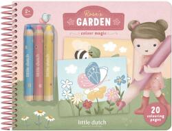 Little Dutch Carte de colorat cu creioane - Rosa - Little Dutch Carte de colorat