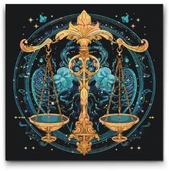  Festés számok szerint - Mérleg Méret: 50x50cm, Keretezés: Kartonlemezen