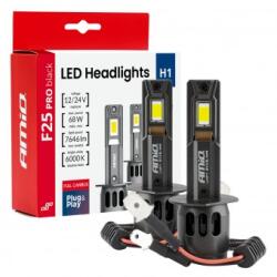 AMiO Kit becuri cu LED F25 PRO BLACK H1 68W 12/24V CANBUS (04171)