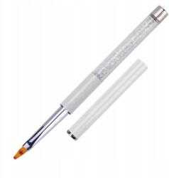 Allepaznokcie Ombre ecset Glam Line fehér strasszos hajhossz 6/13mm (5903990509360)