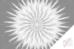  PontPöttyöző - Absztrakt virág Méret: 40x60cm, Keretezés: Keret nélkül (csak a vászon), Szín: Kék