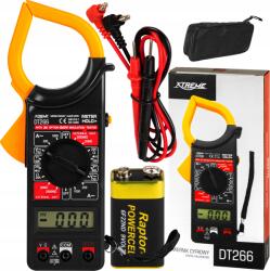 Xtreme Digitális Lakatfogó Árammérő, AC/DC, LCD kijelző, akkumulátor állapotjelző (DT-266)