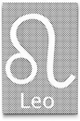  PontPöttyöző - Csillagjegy - Oroszlán Méret: 20x30cm, Keretezés: Kartonlemezen, Szín: Piros