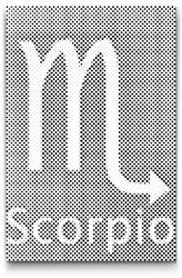  PontPöttyöző - Csillagjegy - Skorpió Méret: 20x30cm, Keretezés: Műanyagtáblával, Szín: Zöld