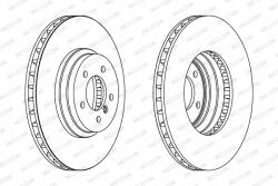 Ferodo Féktárcsa első L/p (csavarok nélkül) Bentley Arnage Bmw 3 (E90), 3 (E91)
